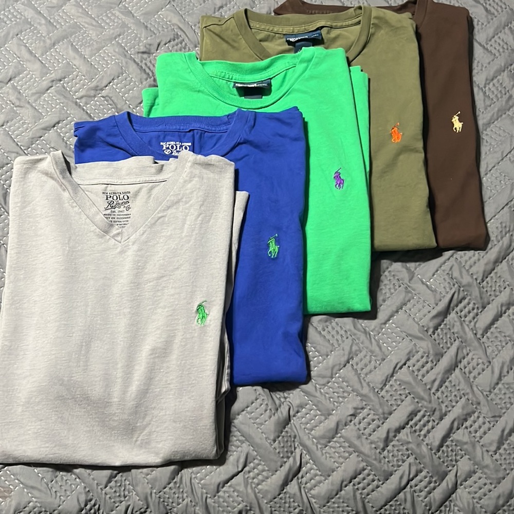 5 Ralph Lauren Polo Shirts